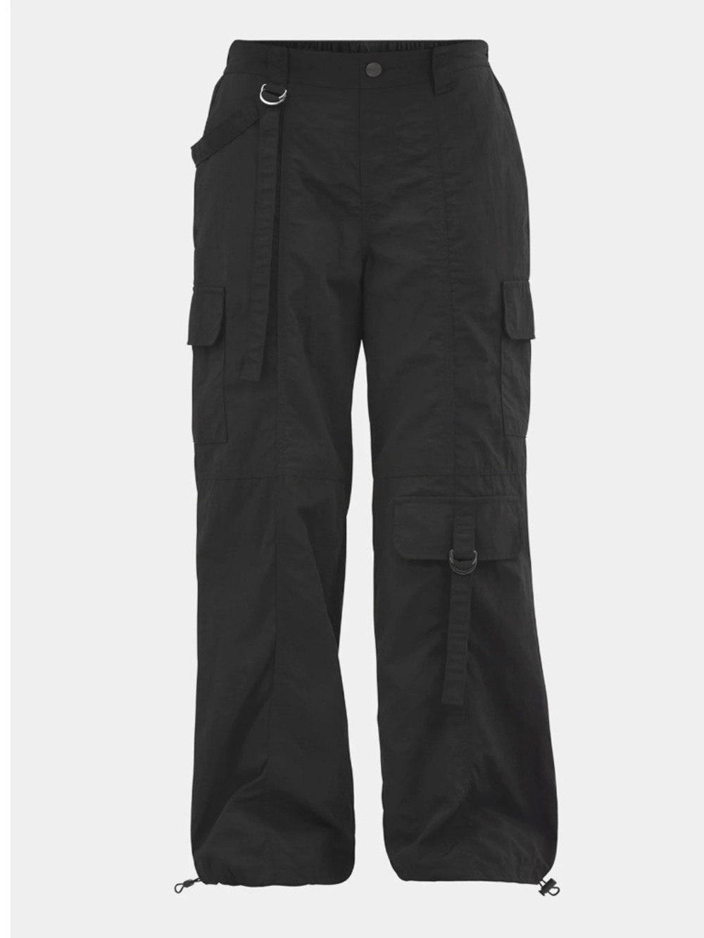 NO BOUNDARIES Women’s Nylon Streetwear Parachute Utility Pants- Size S (4-6)